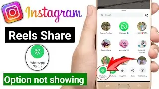 Instagram reels share whatsapp status option not showing