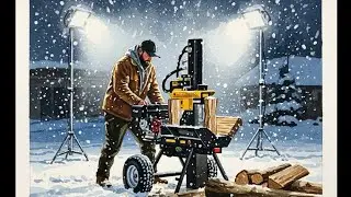 Eric LaPointe is live splitting wood 🪵.