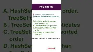 What is the difference between HashSet and TreeSet? #treeset #hashset