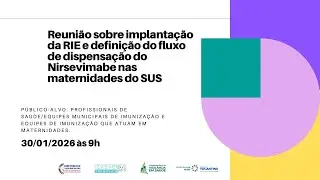 Implantação da RIE e definição do fluxo de dispensação do Nirsevimabe nas maternidades do SUS
