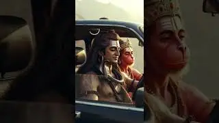 shiv ji or Hanuman Ji gari Masti...#ai #sorts #trending #video #viral