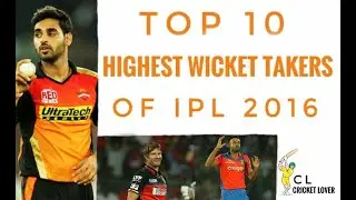 TOP 10 Highest Wicket Takers of IPL 2016 (Cricket Lover)|top 10 highest wicket taker in ipl