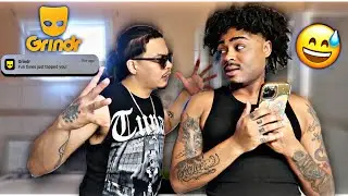 GRINDR NOTIFICATION PRANK ON MY BOYFRIEND *HE WASNT HAVING IT*