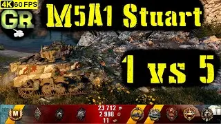 World of Tanks M5A1 Stuart Replay - 8 Kills 1.7K DMG(Patch 1.4.0)