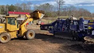 Grinding Mulch with Peterson Horizontal Grinder