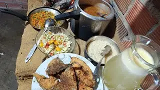 Comida NORDESTINA simples/ direto da RO&Ccedil;A/ Feita no FOG&Atilde;O a LENHA R&Uacute;STICO de BARRO 