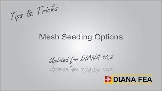 Tips & Tricks - Setting up Mesh Seeding - DIANA 10.2