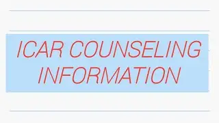 ICAR COUNSELING INFORMATION