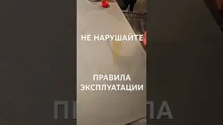 Уничтожили покрытие на бетонной столешнице. Что будет если не ждать набора прочности лака? #concrete