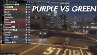 GTAV GREEN ALIENS VS PURPLE ALIENS - GTAONLINE FIGHT CLUB