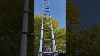6.2m Telescopic Folding Extension Ladder Multi Purpose Steps with Detachable Hooks Max Load 150kg