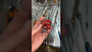 First attempt at a vortex marble #glass #glassart #marble #glassblowing