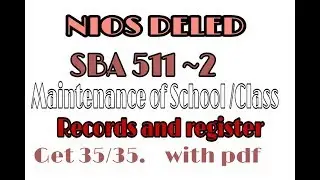 SBA 511maintenance of school or Class with .pdf file