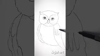 owl drawing #owl #পেঁচা আকাশ সহজ পদ্ধতি #পেঁচা দই #ছোটদের জন্য পেঁচা আঁকা সহজ পদ্ধতি