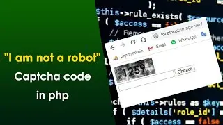 "I am not a robot" Captcha code in php