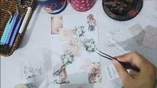 ✨ Finishing My Vintage Journal | Relaxing Aesthetic Scrapbooking | No Talking ASMR