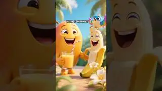 Apna juice khud hi pee liya! 🥭🍌#CuteFruits  #3DAnimation  #FunnyVideo  #shorts