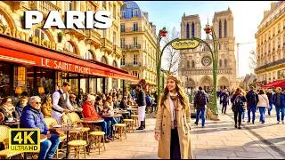 🇫🇷 16 Feb 2026 Paris Walk 4K60 fps ☀️ Latin Quarter, Cath&eacute;drale Notre-Dame ✨