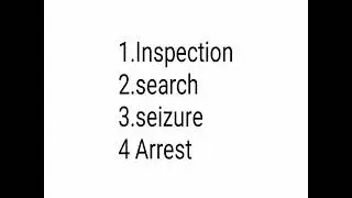 inspection,search ,seizure and arrest