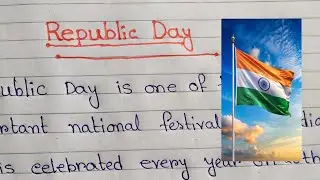 Paragraph writing on republic day//republic day paragraph writing.