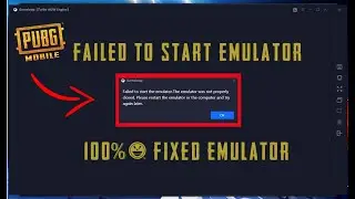 Pubg Fixed Error-Failed to start emulator- PUBG MOBILE - Tencent Gaming buddy