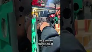 Easy Piston Installation 😊 Using a Tracker Clamp #PistonInstallation #MechanicTips #EngineRepair
