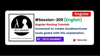 Command to create CanDeactivate Route Guards in Angular | Angular tutorial in English (Session-209)