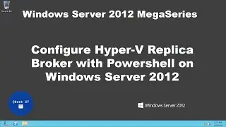Configure Hyper-V Replica Broker with Powershell for Windows Server 2012 clusters