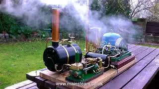 A VERY QUICK STEAM UP OF THE STUART TWIN VICTORIA STEAM PLANT - IN THE GARDEN