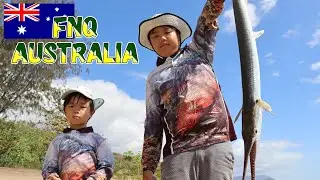 Australia Fishing, North Queensland Beach Fishing- Whiting, Bream, Longtom, Mud Crab