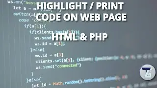 How To Display / Highlight Code On Web Page In HTML & PHP | Technogates