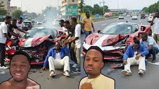 Джефф Бенсон, партнер Habby Forex, разбил свой Ferrari в Лагосе, Нигерия.