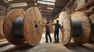 The World's Largest Wire Coil Processing Plant - Special Wood Recycling Process
