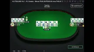 KennedyP vs. SPACEMAN1337 100/200 HU PLO (Cards Up Pots 50BB+)