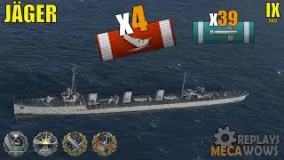 Jäger - Invisible ship - 4 Kills - 222.261 DMG | World of Warships Gameplay