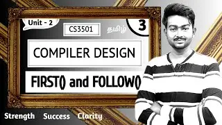 FIRST and FOLLOW in Tamil | Compiler Design in Tamil | Unit 2 | CS3501