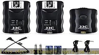 JJC 3-in-1 Wireless Flash Trigger & Shutter Remote Control with Two Receivers Kit for Canon EOS R5