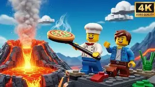 Can We Cook LEGO Pizza in a Volcano 🌋🍕