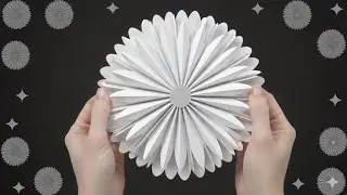 DIY Paper Snowflake Make With Only Wite Paper ❄️ | Easy & Beautiful Winter Room Decor