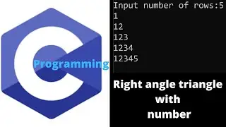 Write a program in C to display the pattern like right angle triangle with a number