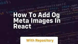 How to add og meta images in react