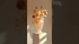 GLASS BLOOMS ASMR | VISUAL ART | #cuttingglass #shorts #satisfying
