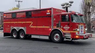 Seattle FD *new* heavy rescue truck responding!!