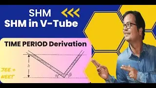 SHM: Time Period of Liquid Oscillation in V-Shaped Tube – Derivation &  | JEE / NEET / Class 11