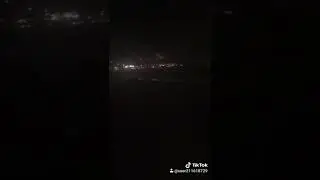 Karachi Airport Landing Night