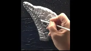 Painting a Seashell Dolphin in the Moonlight