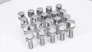 Chrome Lug Nuts 12x1.25 19mm Hex For Jeep Cherokee Compass Dodge Dart Chrysler 200 20pcs