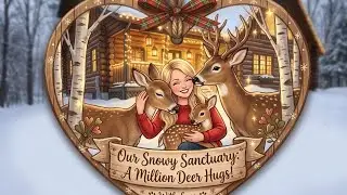 Log Cabin living with these beautiful souls #fawn #winter 