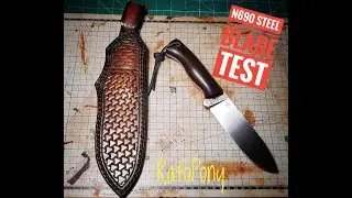 N690 steel blade test / test klingi ze stali N690 / knife making