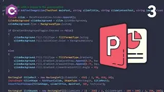 Automating Powerpoint... with C#! (Part 3: Advanced settings and more!)
